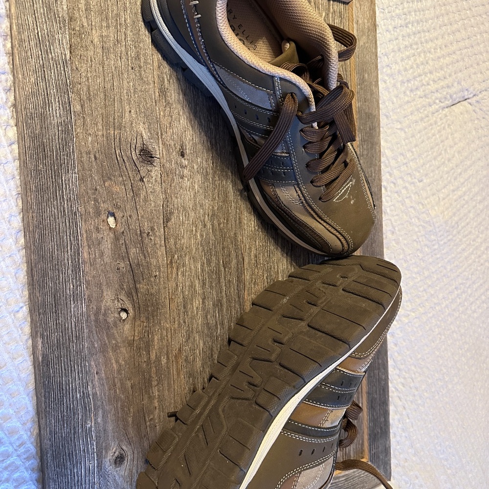 Perry Ellis Brown and Gray Athletic Shoes